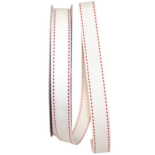 JAM Paper 5/8" x 50yd. Grosgrain Saddle Stitch Ribbon